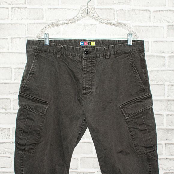 MSGM Cropped Cargo Pants Gray Cotton Made in Italy Size 54 - Picture 5 of 12